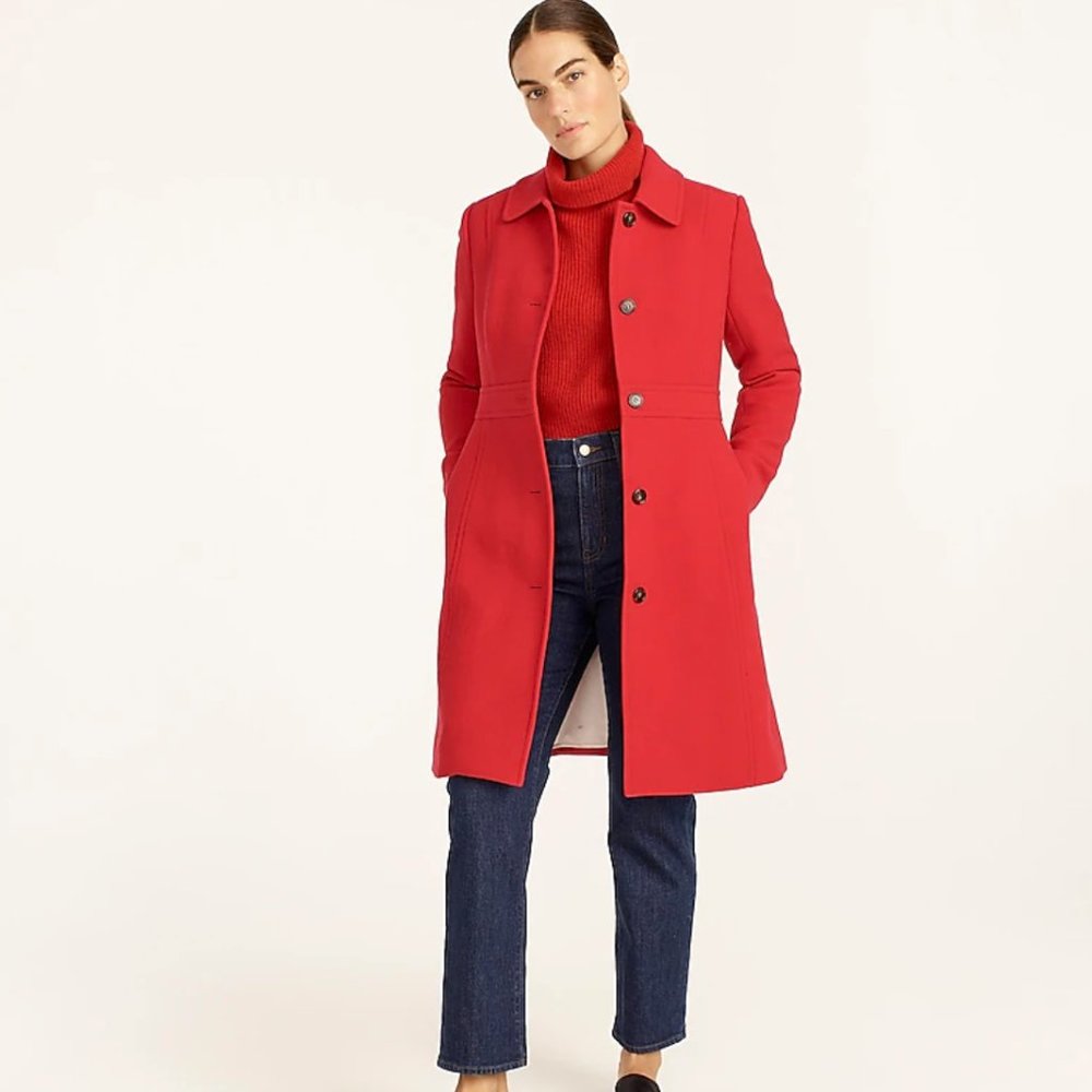 6T Tall Classic lady day coat in Italian double-cloth wool with Thinsulate®